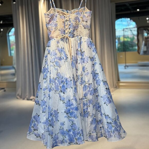 Milla Hydrangea spaghetti strap midi dress - Picture 5 of 7